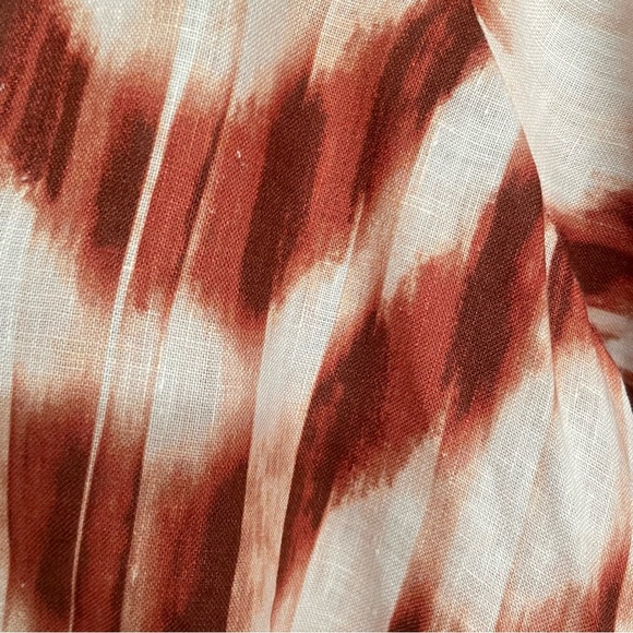 banana republic women Medium 100% Linen cropped‎ Cardigan Tie front Coastal Boho - Picture 5 of 13